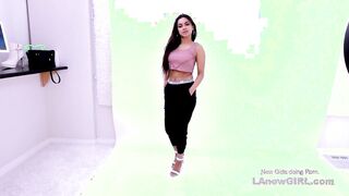 Hot Indian Model sucking big black cock in studio