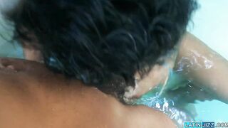 Angel and Eman decide to fuck right in the pool