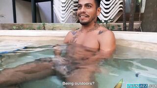 Angel and Eman decide to fuck right in the pool