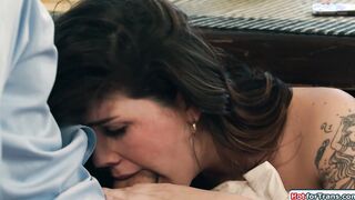 Busty trans Daisy Taylor anal rides cock