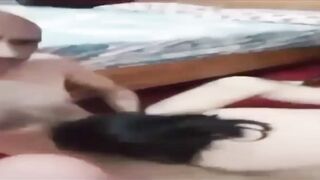 Old man Romance with young girl for more video join our telegram channel @rehana980