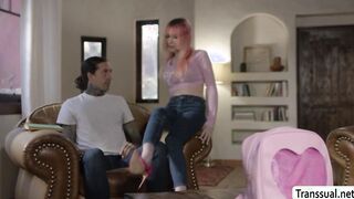 Aroused stepbro bangs his trans stepsis bareback