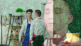 Two waiters meets the eye and fucks hard