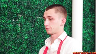 Two waiters meets the eye and fucks hard