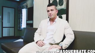 Jerk off day arrived for classy and muscled young man