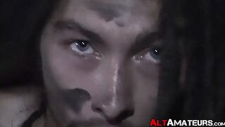 Stranded stud jerking off at an isolated island