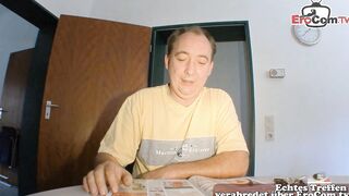 Ugly german Housewife make User sex Casting and got boned