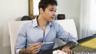 Jayden Marcos cum on transgender Daisy Taylor big ass