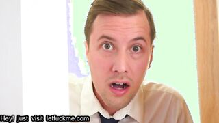 cumshot super cute teen brunette takes the dick for a spin