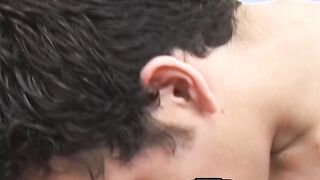 Twink has his cock sucked before fucking his tight ass raw