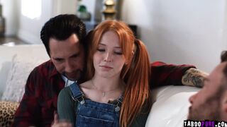 Stepdaughter getting fucked by two studs
