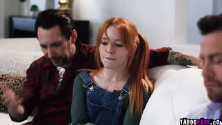 Stepdaughter getting fucked by two studs