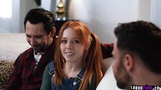 Stepdaughter getting fucked by two studs