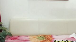 Petite Stepsister having fun fingering her wet pussy