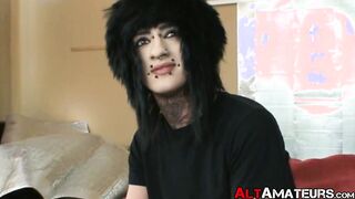Alternate stud working his massive fat cock