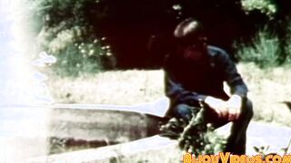 Hairy vintage muscle gay studs deepthroat and fuck raw