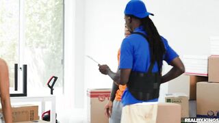 Annoyed Girlfriend Fucks The Moving Guy
