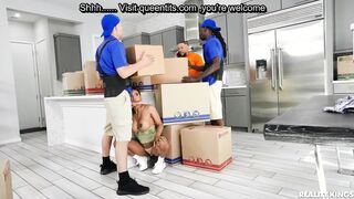 Annoyed Girlfriend Fucks The Moving Guy