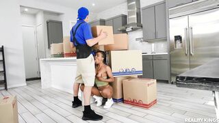 Annoyed Girlfriend Fucks The Moving Guy
