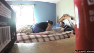 Peeping at mom's big ass as she enjoys a cock