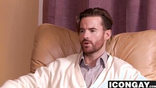 Daddy Brendan Patrick fucking hard horny twink Trent Ferris