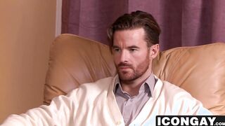 Daddy Brendan Patrick fucking hard horny twink Trent Ferris