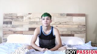 After interview Cole Patrick jerks his big dick for you