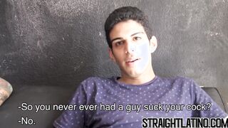 Straight Latino fucks a man hole first time ever