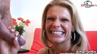 German slender blonde chaturbate seduces into boots for sex