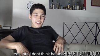 Big dicked Latino straighty blown before bareback session