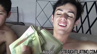 Big dicked Latino straighty blown before bareback session