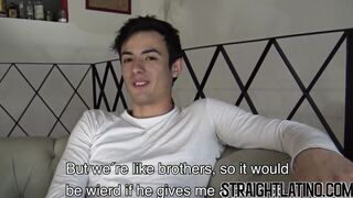 Big dicked Latino straighty blown before bareback session