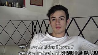 Big dicked Latino straighty blown before bareback session
