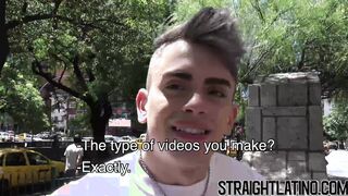 Hot Latino bottom picked up and stuffed with bare dick