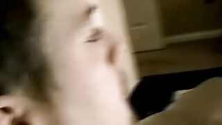 Gorgeous twink Blaze wanking his fat meat while home alone