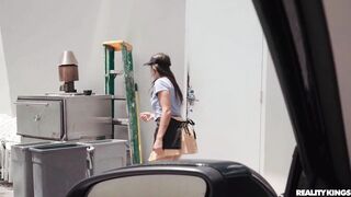 Hot waitress not wearing any panties on work