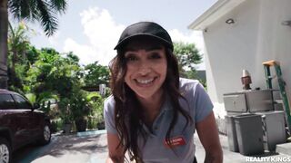 Hot waitress not wearing any panties on work