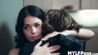 Seductive MILF Ava Dalush rides big cock after hot blowjob