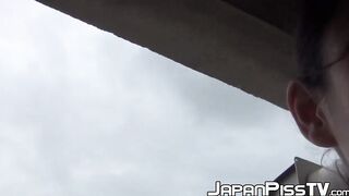 Japanese schoolgirl taped peeing in her panties