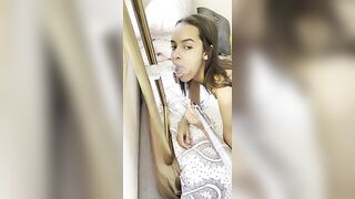 Hari De Lopo | Yourprincessmia Fucks Dildo on mirror and over glass table