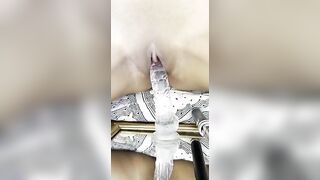 Hari De Lopo | Yourprincessmia Fucks Dildo on mirror and over glass table