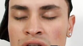 Hottest young latino shoots load after masturbation