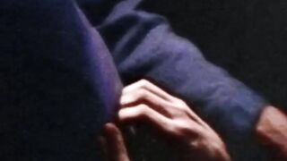 Blonde stud in leather jacked eats ass after sucking dick
