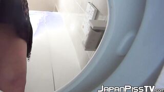 Japanese babes recorded pissing with hidden cam