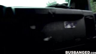 Redhead Missy Robins drilled hard after BJ in driving car