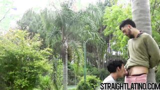 Hot young Latino barebacked after making out at the beach