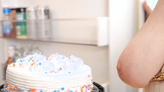 Huge Tit Ellie Nova Serves Twat For Thanksgiving Dessert