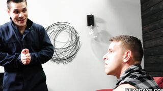 Andrew give Shane a warm mouth and a juicy hole