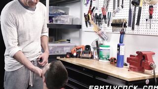 Handsome daddy barebacking forbidden young ass