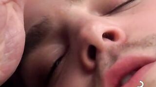 Smoke and stroke session with tempting Dustin Fitch